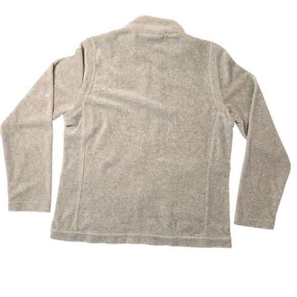 Chicos Zenergy Sweater Size 2/L Gray Full Zip High Neck Sequin Sweatshirt‎ - Picture 3 of 5